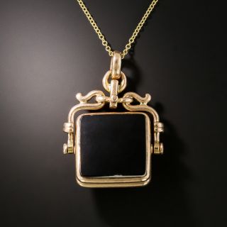 Victorian Carved Onyx Intaglio Seal Fob