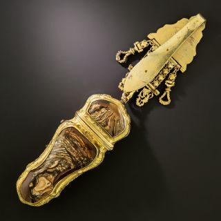 Victorian Chatelaine and Agate Accessories Box