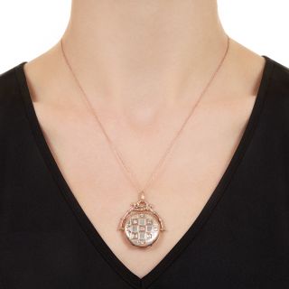 Victorian Checkerboard Diamond Locket