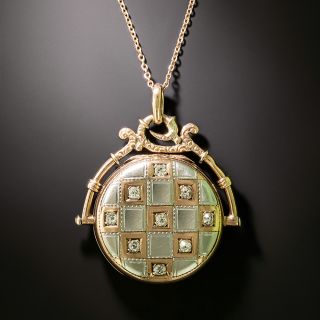 Victorian Checkerboard Diamond Locket - 2