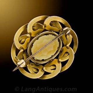 Victorian Citrine Brooch