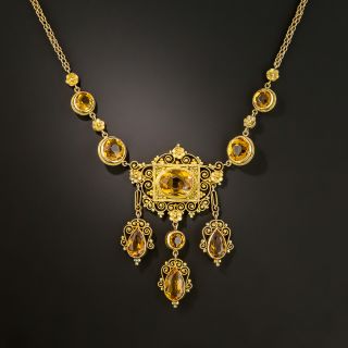 Victorian Citrine Necklace - 2