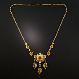 Victorian Citrine Necklace