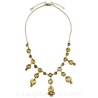 Victorian Citrine Necklace