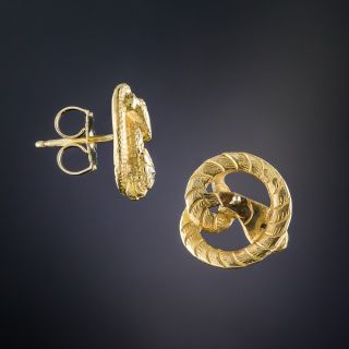 Victorian Coiled Snake Earrings