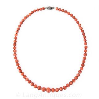 Victorian Coral Bead Necklace