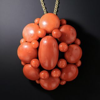 Victorian Coral Cluster Pendant - 3