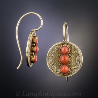 Victorian Coral Earrings