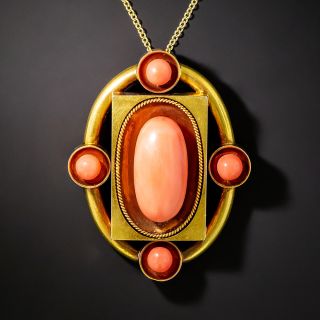 Victorian Coral Pendant - 3