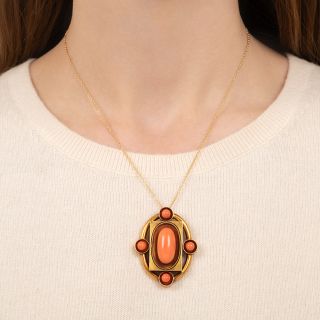 Victorian Coral Pendant