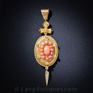 Victorian Coral Pendant