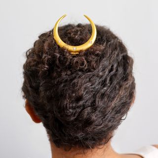 Victorian Crescent Moon Hair Pin By Shreve & Co. 