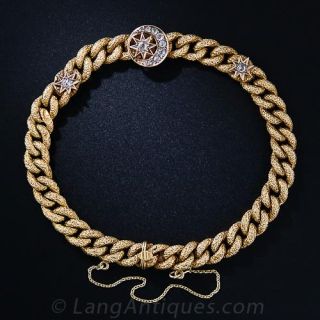 Victorian Crescent Moon Motif Bracelet