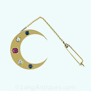 Crescent Moon Pin Main View