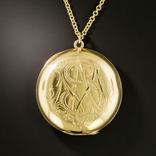 Victorian Crescent Moon & Star Diamond Locket