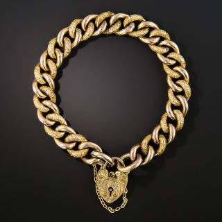 Victorian Curb Link Gate Bracelet - 2