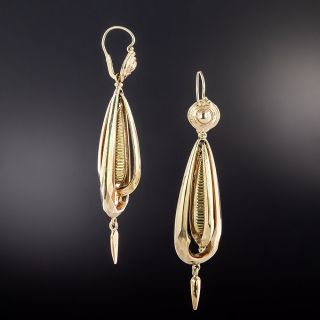 Victorian Day and Night Dangle Earrings