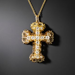 Victorian Diamond And Enamel Cross - 3