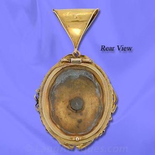 Victorian Diamond and Enamel Pendant Locket