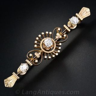 Victorian Diamond Bar Pin