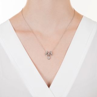 Victorian Diamond Bow Necklace