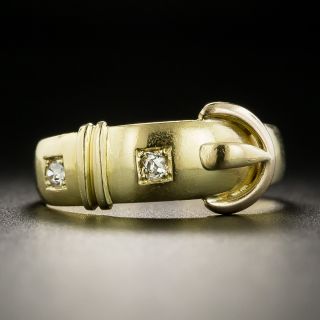 Victorian Diamond Buckle Wedding Band - 1