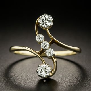 Victorian Diamond Bypass Ring - 3