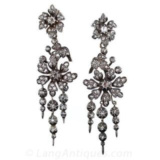Victorian Diamond Chandelier Earrings
