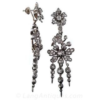 Victorian Diamond Chandelier Earrings
