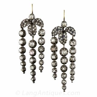 Victorian Diamond Chandelier Earrings