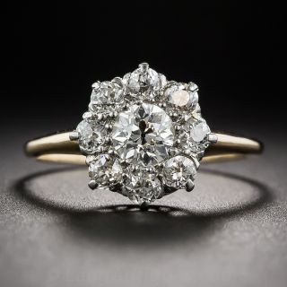 Victorian Diamond Cluster Engagement Ring