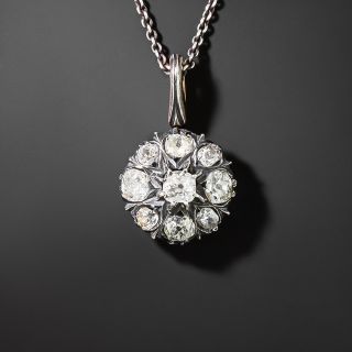 Victorian Diamond Cluster Pendant - 2
