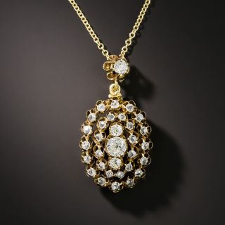 Victorian Diamond Cluster Pendant - 2