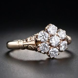 Victorian Diamond Cluster Ring