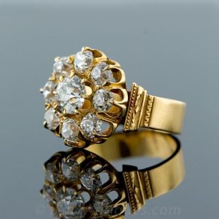 Victorian Diamond Cluster Ring