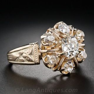 Victorian Diamond Cluster Ring