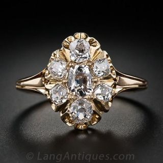 Victorian Diamond Cluster Ring