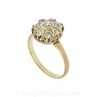 Victorian Diamond Cluster Ring