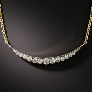 Victorian Diamond Crescent Necklace
