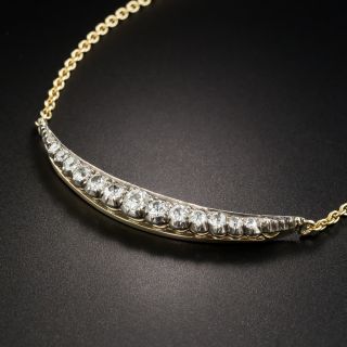 Victorian Diamond Crescent Necklace