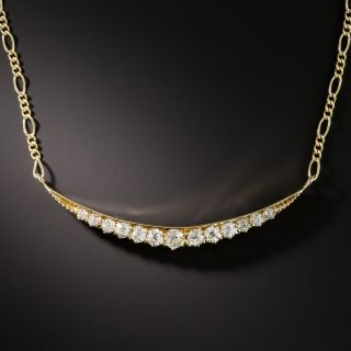 Victorian Diamond Crescent Necklace - 1