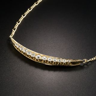 Victorian Diamond Crescent Necklace