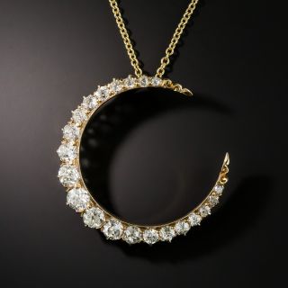 Victorian Diamond Crescent Necklace - 2