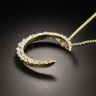 Victorian Diamond Crescent Necklace