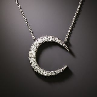 Victorian Diamond Crescent Pendant - 3