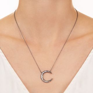 Victorian Diamond Crescent Pendant