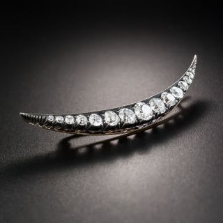 Victorian Diamond Crescent Pin - 2