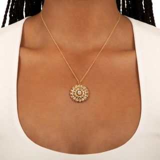Victorian Diamond Daisy Necklace