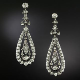 Victorian Diamond Dangle Earrings - 2