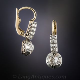 Victorian Diamond Dangle Earrings